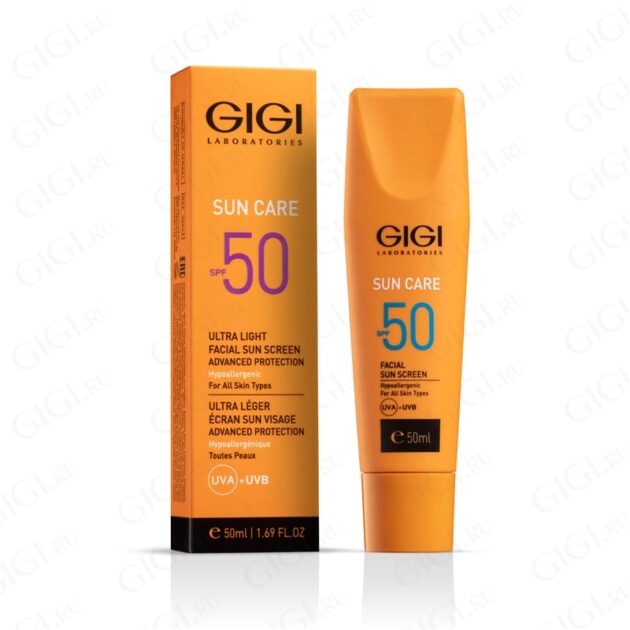 GIGI Sun Care Ultra Light Facial Sun Screen Advanced Protection SPF50 UVA/UVB For all skin types 50 ml