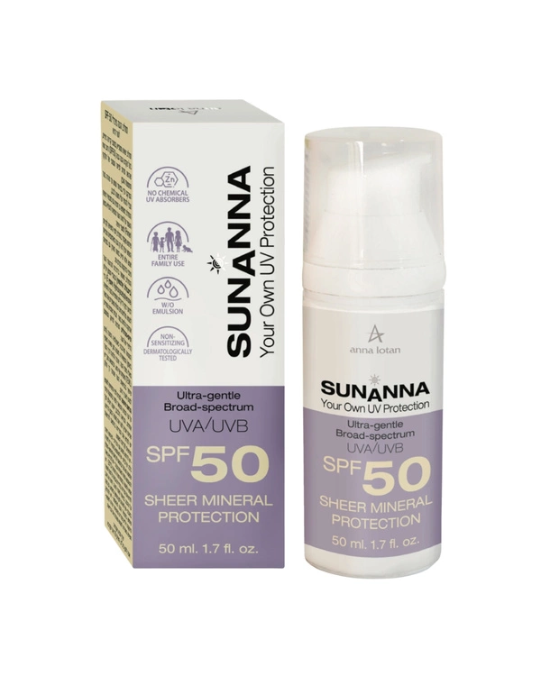 Anna Lotan SunAnna Sheer Mineral Protection UVA/AVB SPF50 50 ml